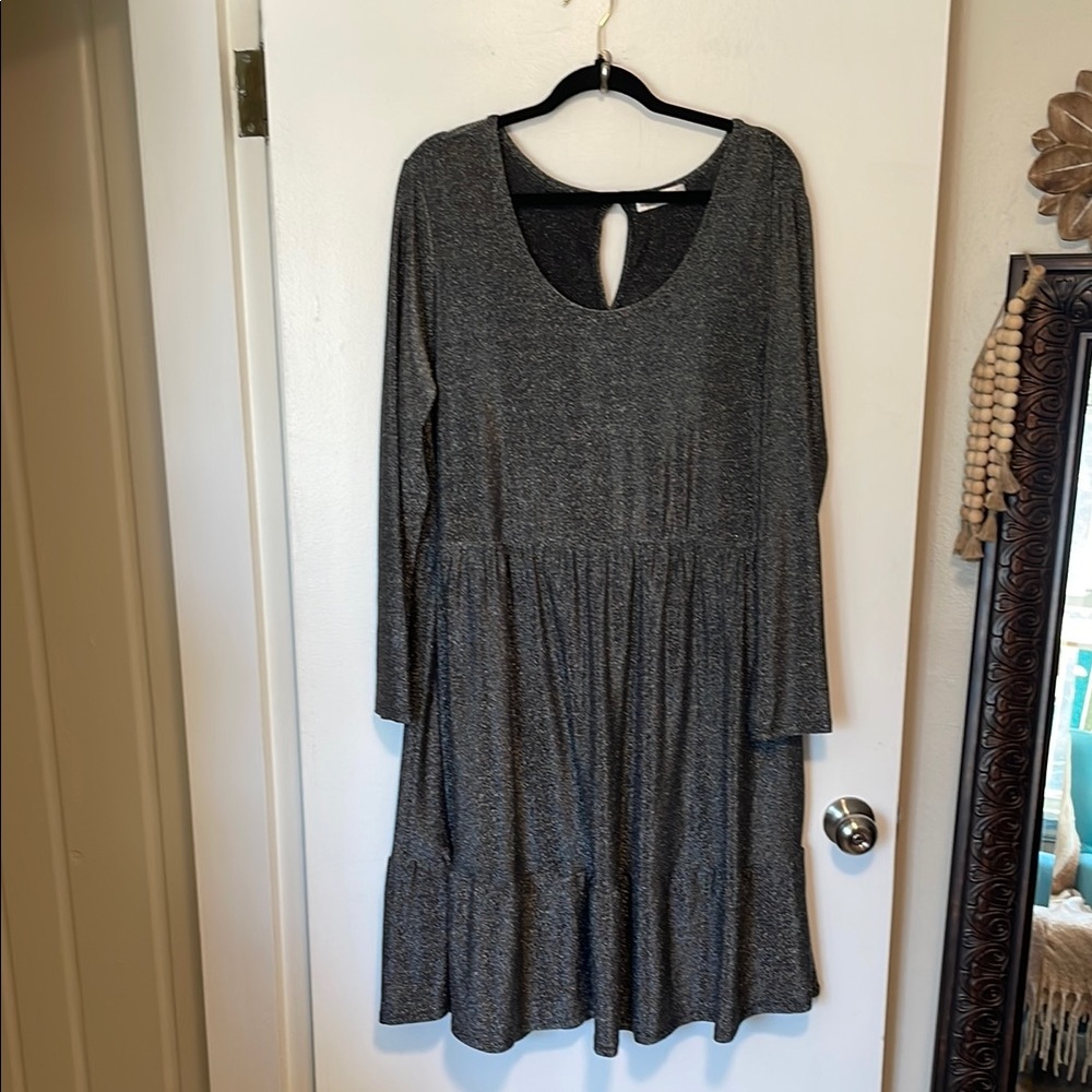 NWT 89th + Madison Long Sleeve Shimmer Dress. 1X